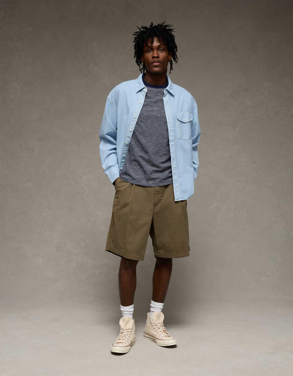 AE 休閒牛津鈕扣襯衫