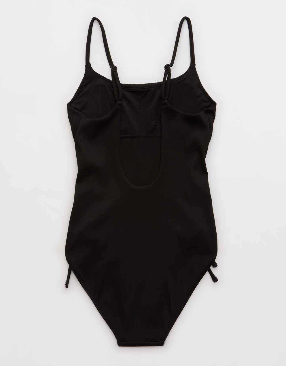 Aerie 羅紋長袖連身泳衣