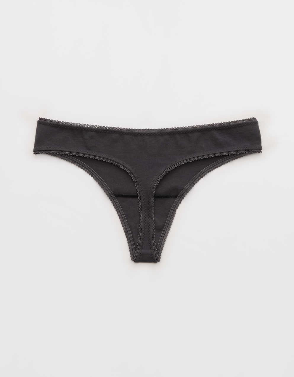 Superchill Cotton Picot Thong Underwear