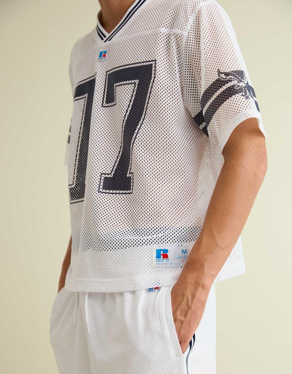 AE x Russell Athletic 圖案網布針織衫