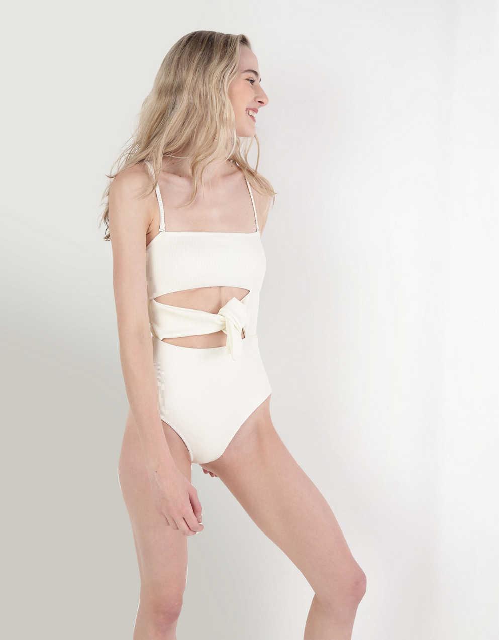 Aerie 羅紋包裹領帶一件式