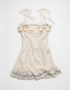 AE Ruffle Tie-Strap Mini Dress