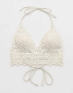 Aerie Longline Crochet Triangle Bikini Top