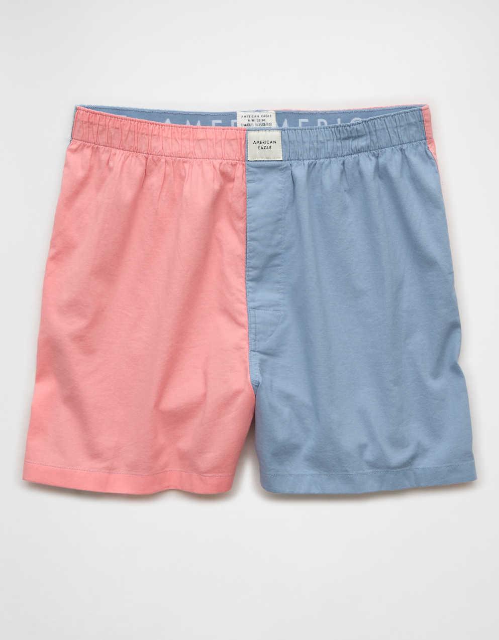 AEO 男士色塊彈性平腳短褲
