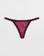 Superchill Cotton with Lace Thong Underwear