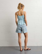 AE Sunchaser Tie-Front Smocked Cami