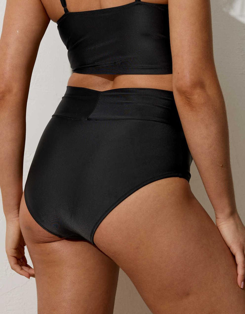 Aerie Ruched High Waisted Full Coverage Bikini Bottom