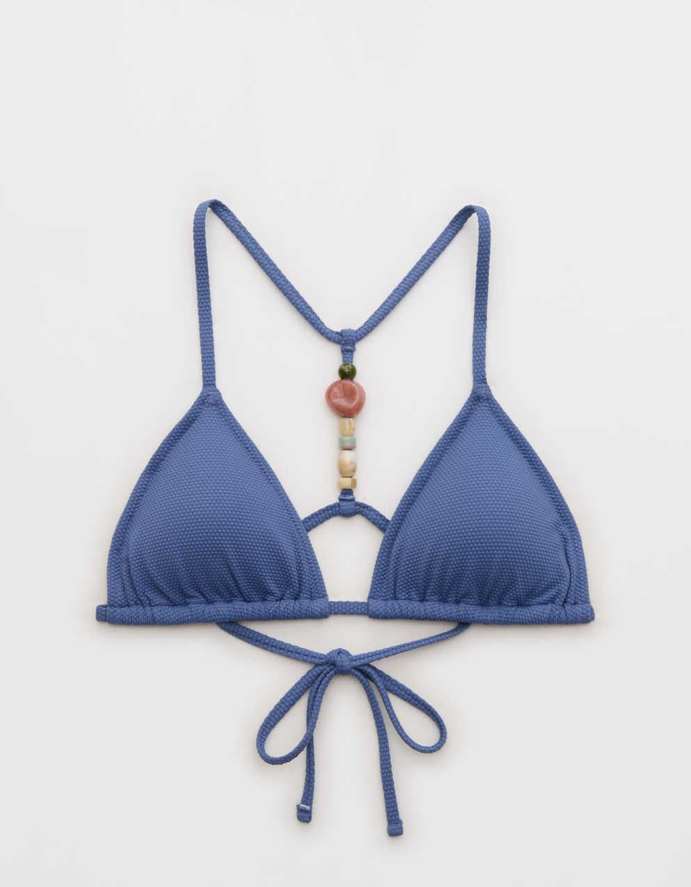 Aerie Pique String Triangle Bikini Top