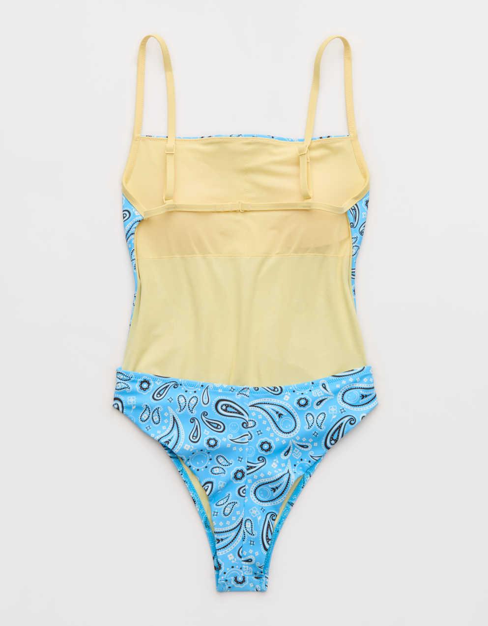 Aerie | Smiley® 快樂臉頰連身泳裝