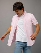 AE Short-Sleeve Slim Fit Button-Up Shirt