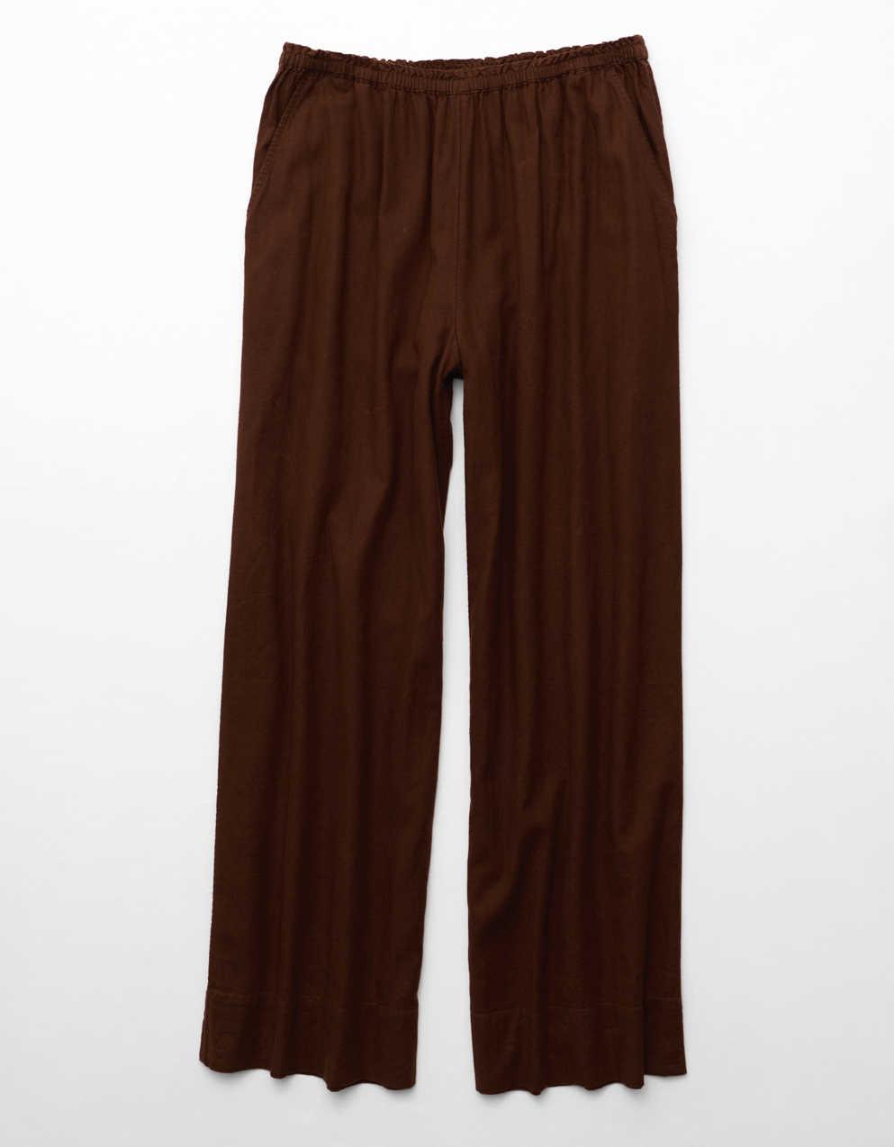 AE Linen-Blend Wide-Leg Pant
