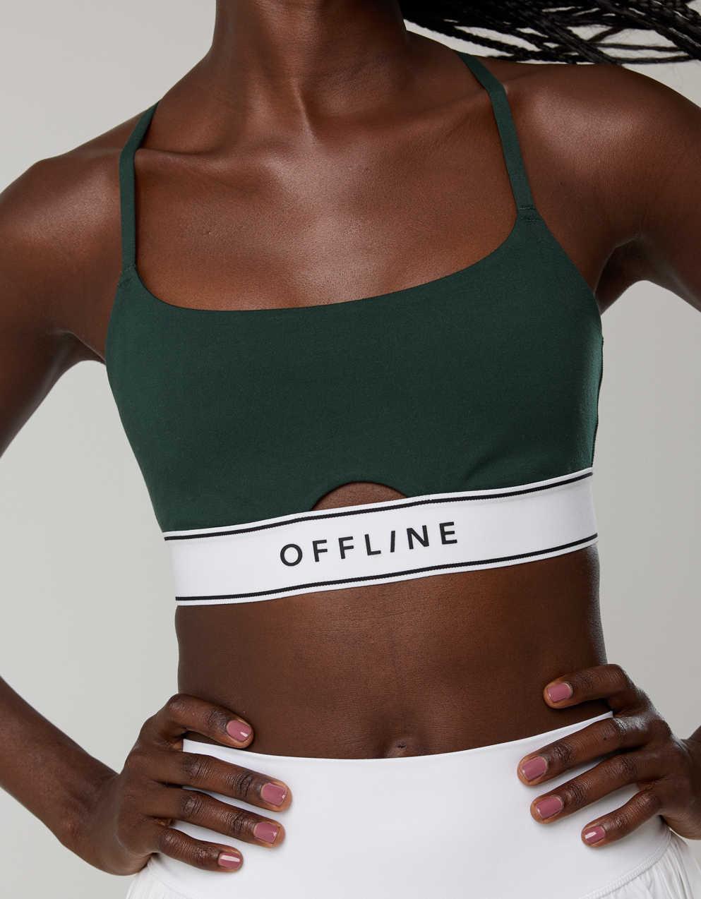 OFFLINE By Aerie The Hugger 標誌彈性運動文胸