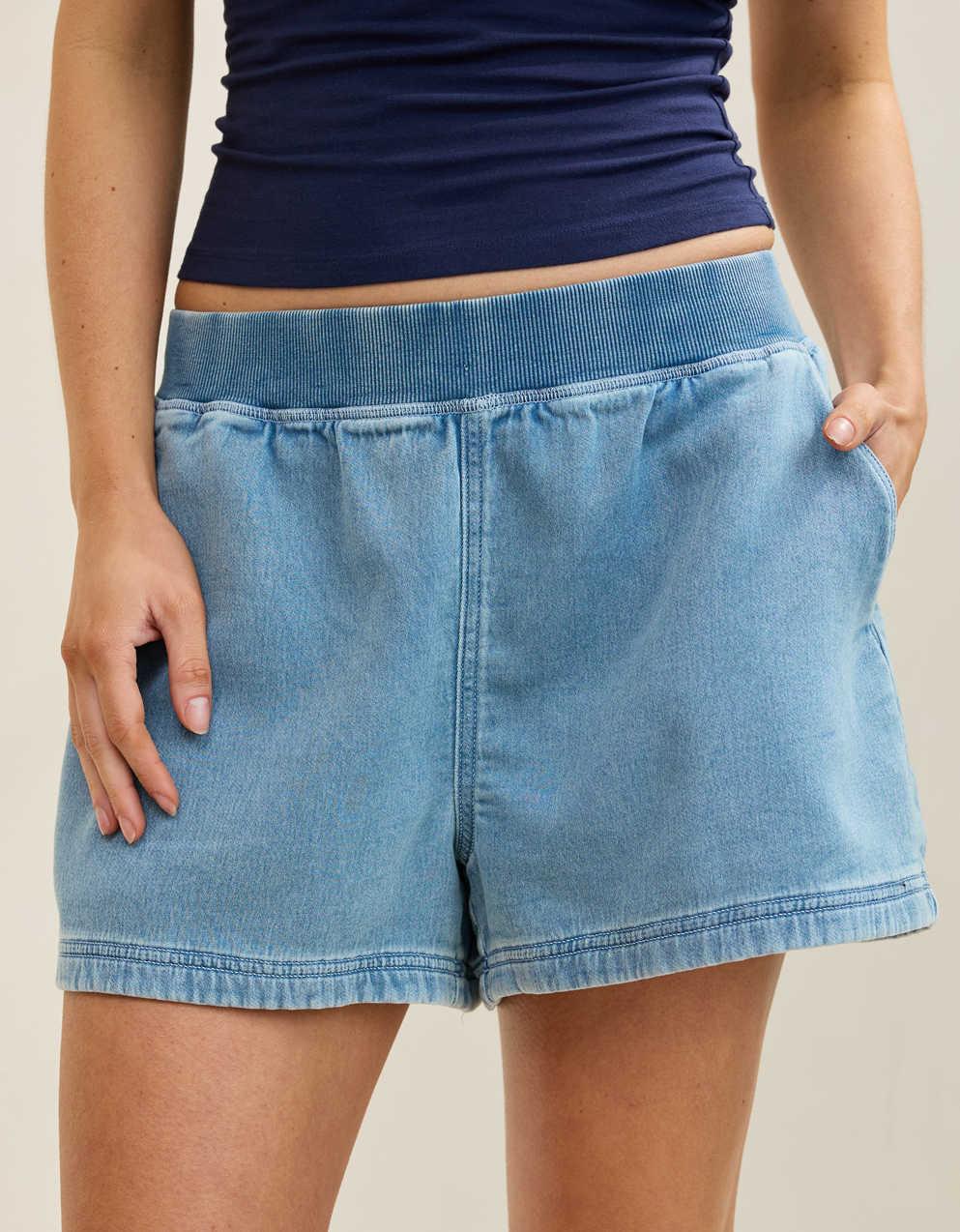 Aerie牛仔彈性短褲