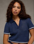 AE 短身針織 Polo 衫