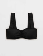 Aerie Ruched Wide Strap Bandeau Bikini Top