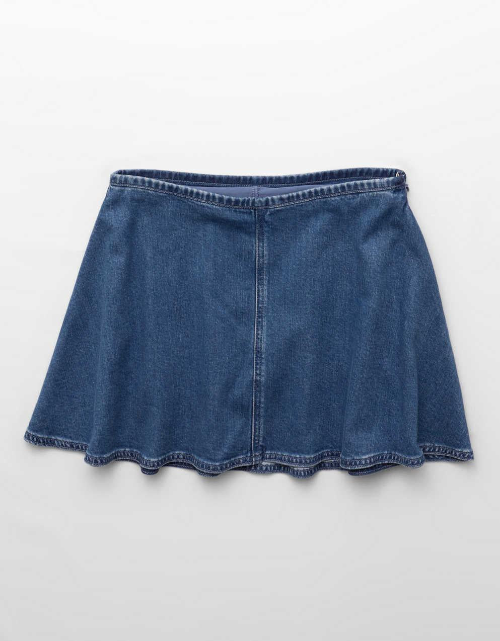 AE Dreamy Drape Stretch Denim Circle Skort