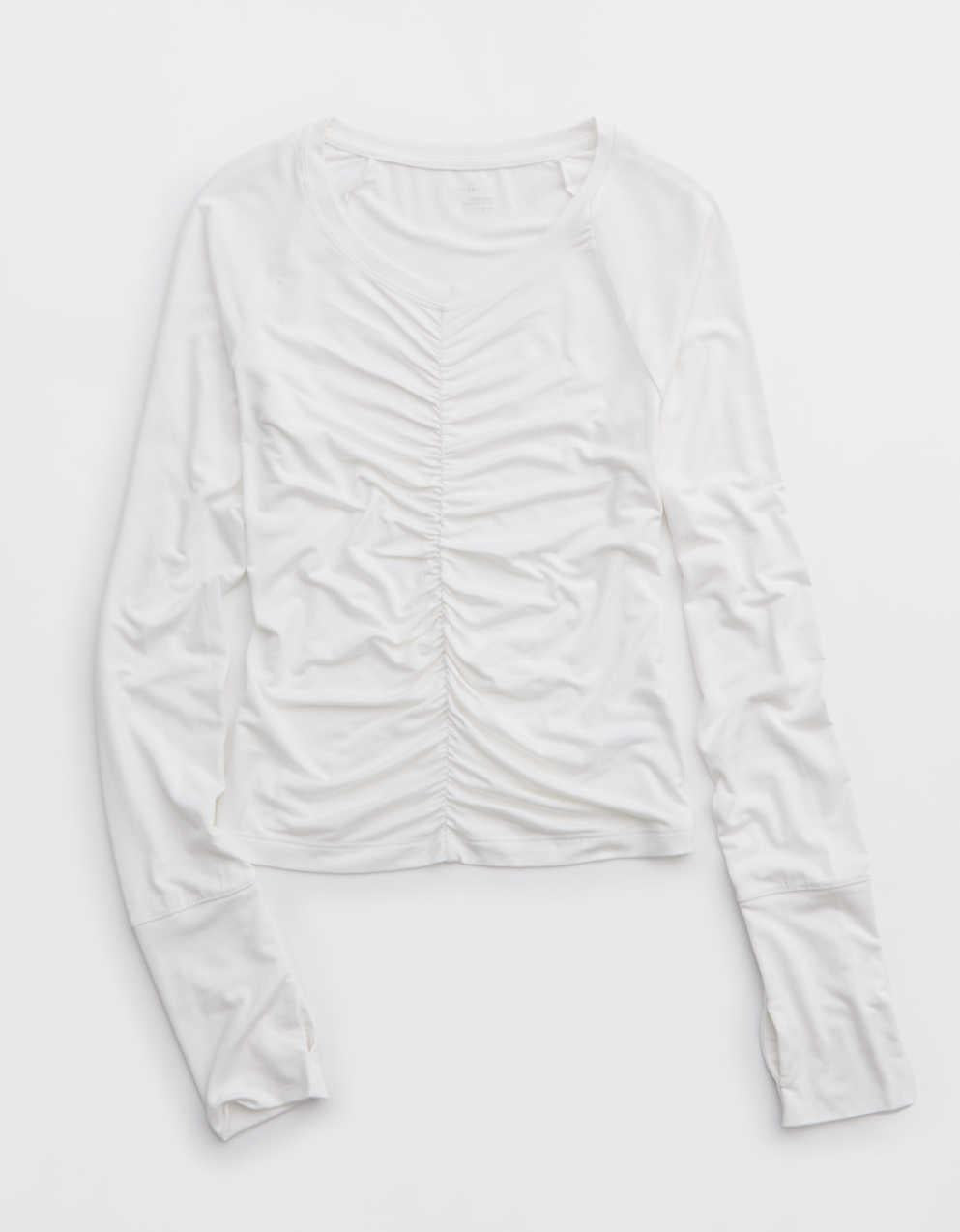 OFFLINE By Aerie 大拇指向上荷葉邊長袖 T 恤