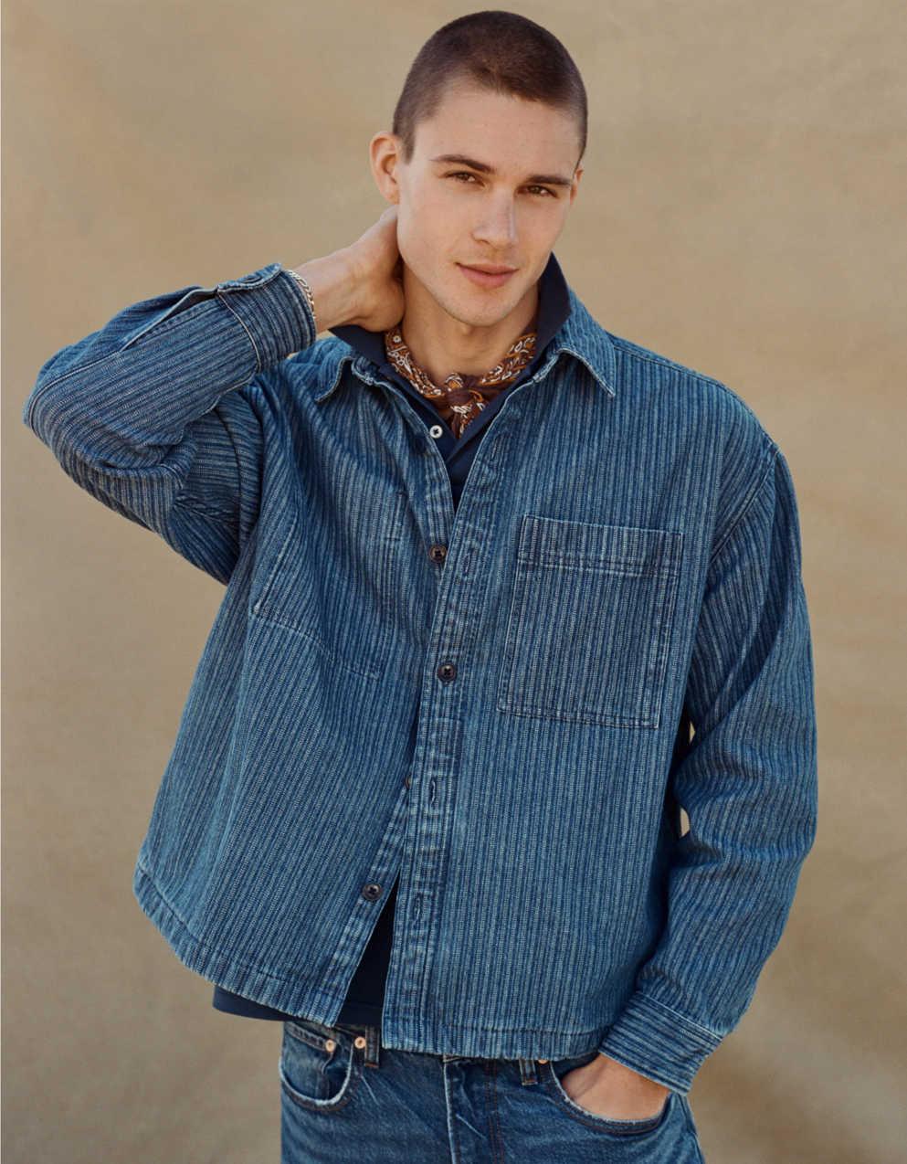 AE Herringbone Shacket