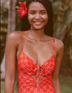 Aerie 荷葉邊剪裁全覆蓋一件式泳裝