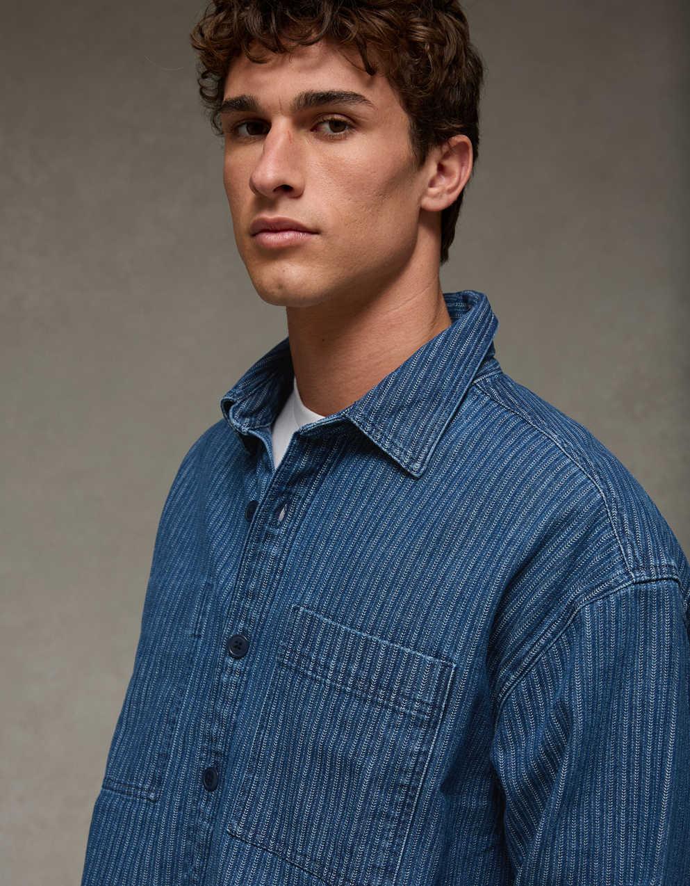 AE Herringbone Shacket
