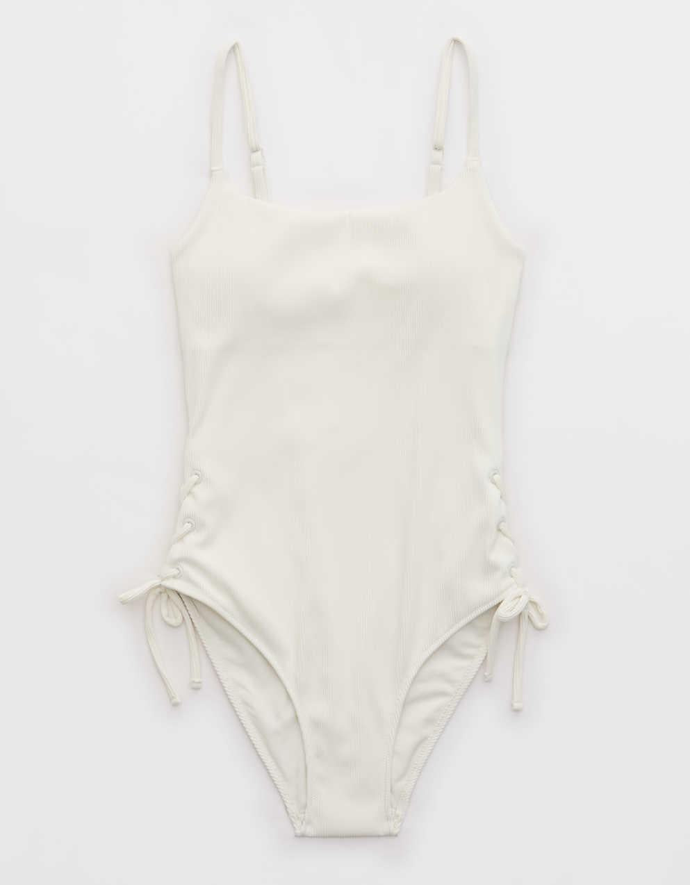 Aerie 羅紋長袖連身泳衣