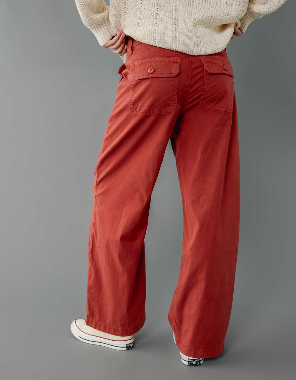 AE Dreamy Drape Stretch Super High-Waisted Baggy Wide-Leg Pant