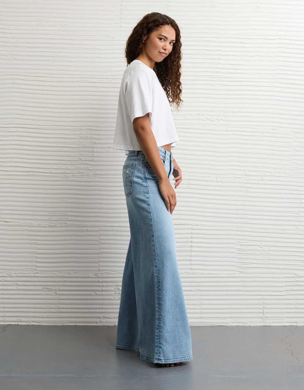 AE Dreamy Drape A 字剪裁牛仔褲