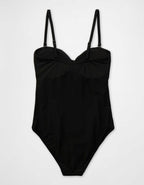 Aerie 褶皺全覆蓋式連身泳衣