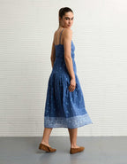 AE V 領側綁帶中長連衣裙