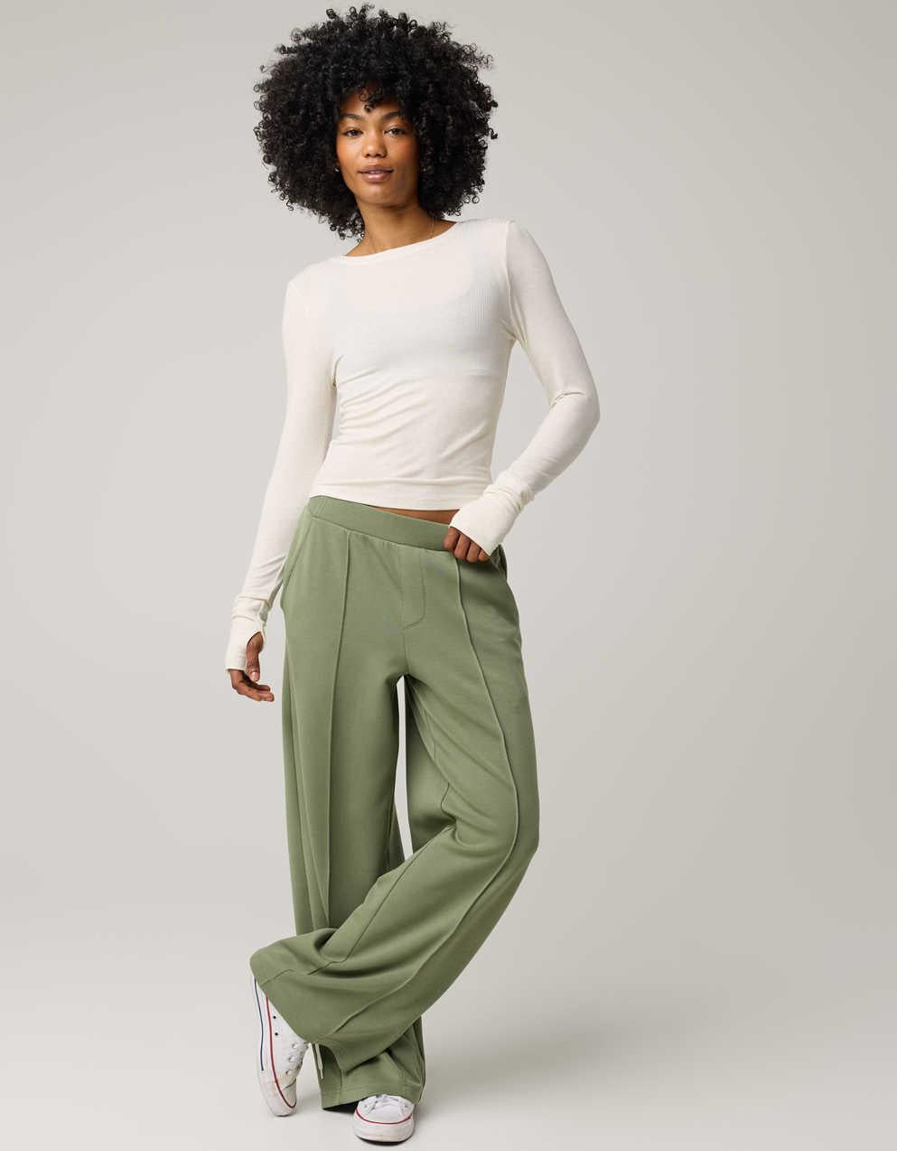 OFFLINE By Aerie Thumbs Up Ribbed Scoop Back T-Shirt