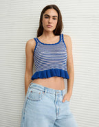 AE Crochet Peplum Tank Top
