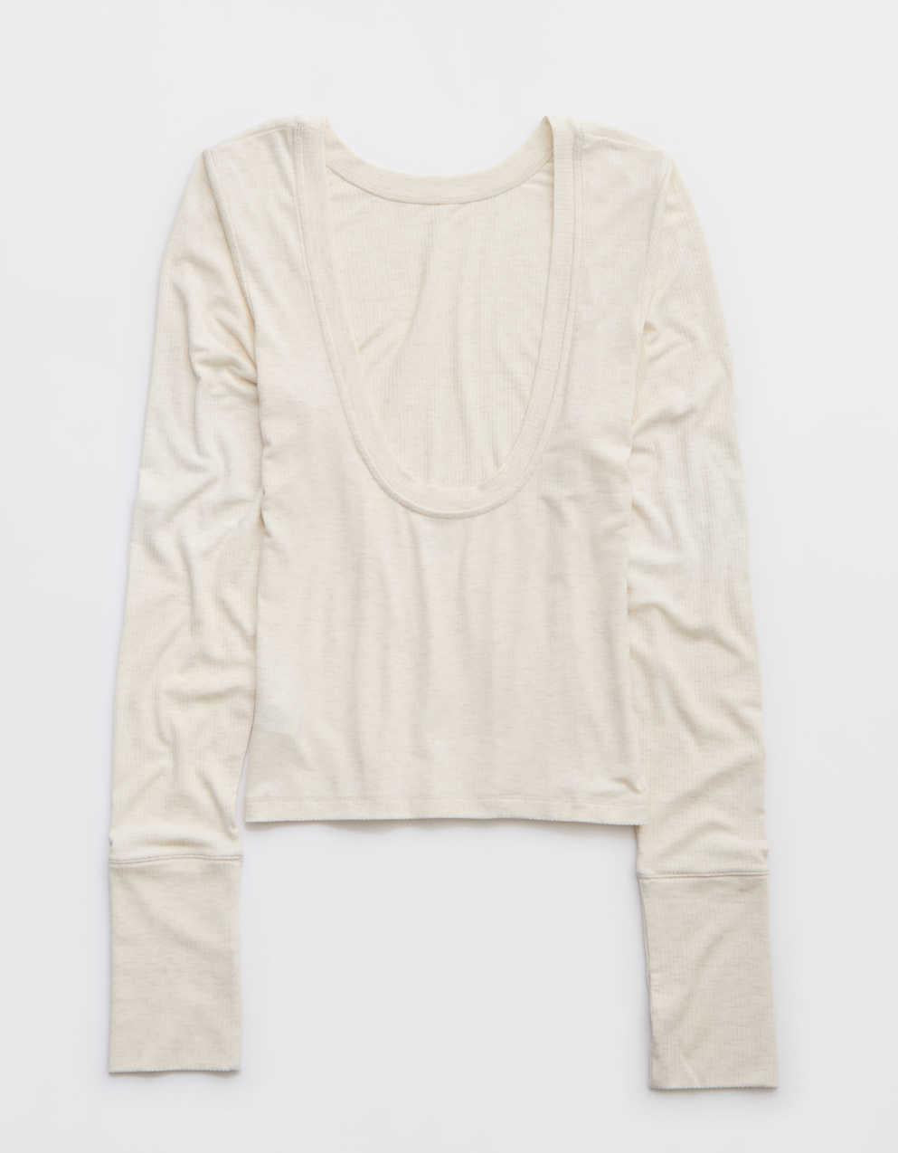 OFFLINE By Aerie Thumbs Up Ribbed Scoop Back T-Shirt