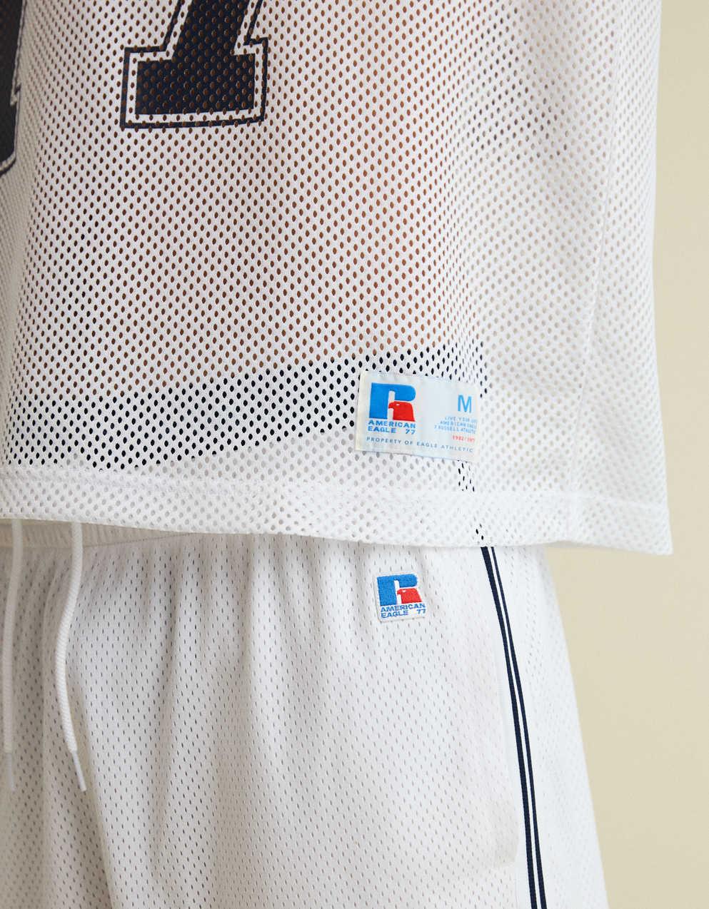 AE x Russell Athletic 圖案網布針織衫