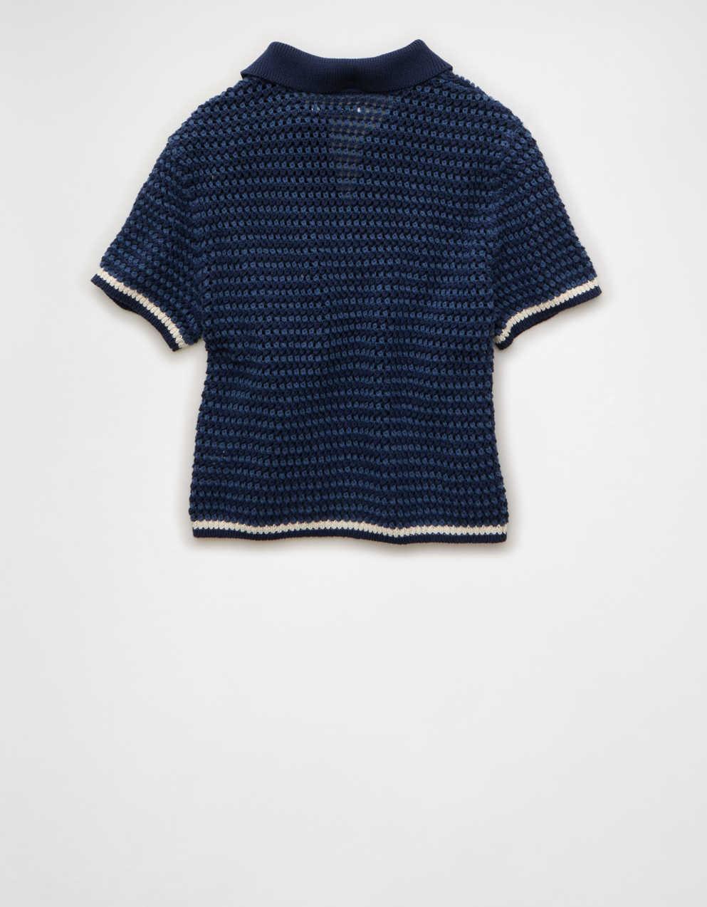 AE 短身針織 Polo 衫