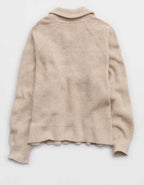 Aerie Classic Quarter Button Sweater