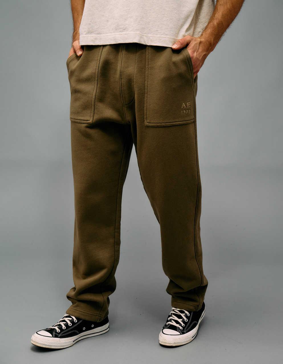 AE Heavyweight Fleece Open Hem Sweatpant