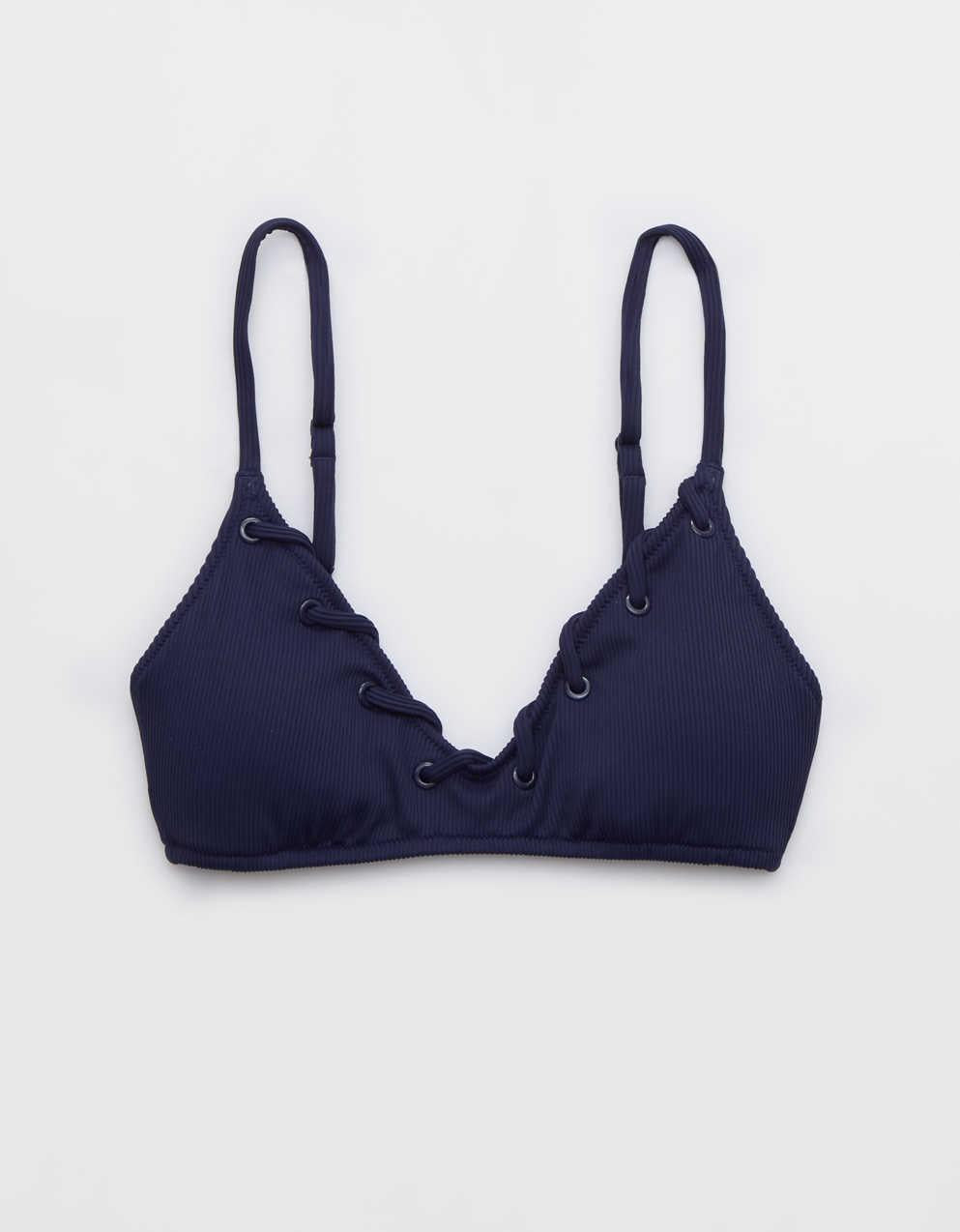 Aerie 羅紋 V 領比基尼上衣
