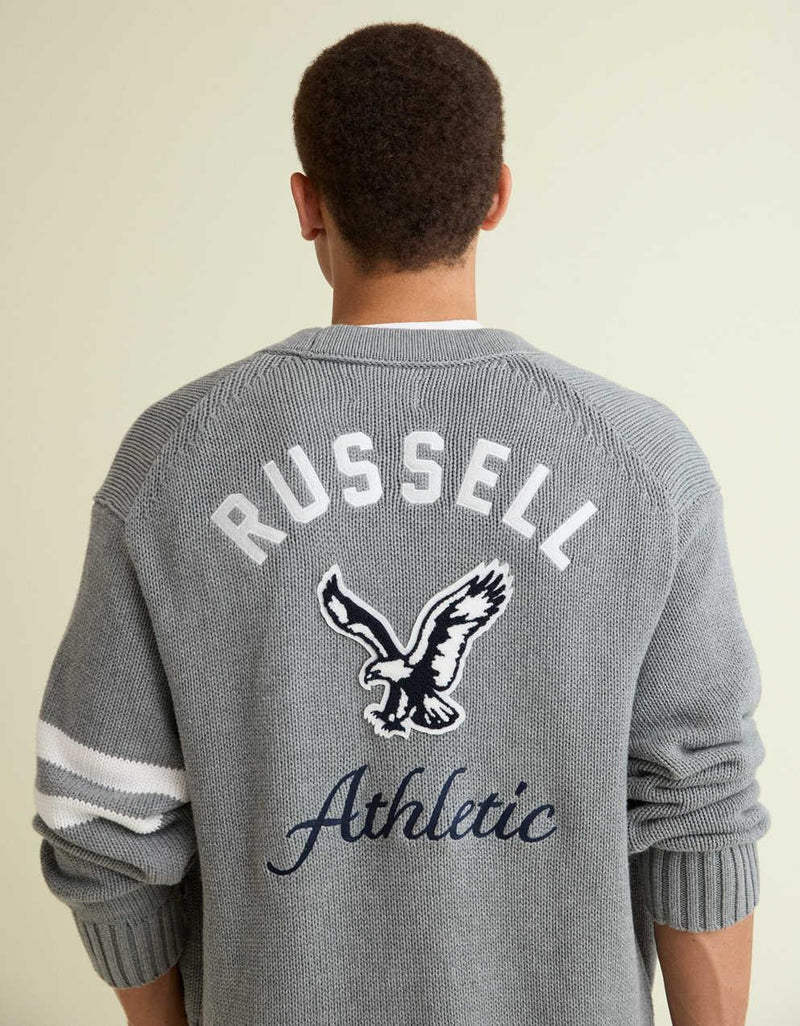 AE x Russell Athletic大學開襟毛衣
