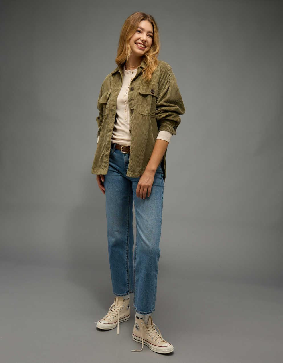 AE Oversized Corduroy Shacket