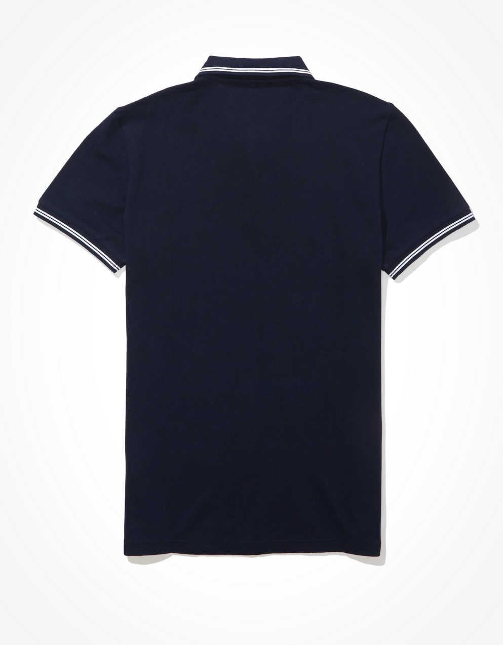 AE 修身 Tipped Flex Pique Polo襯衫