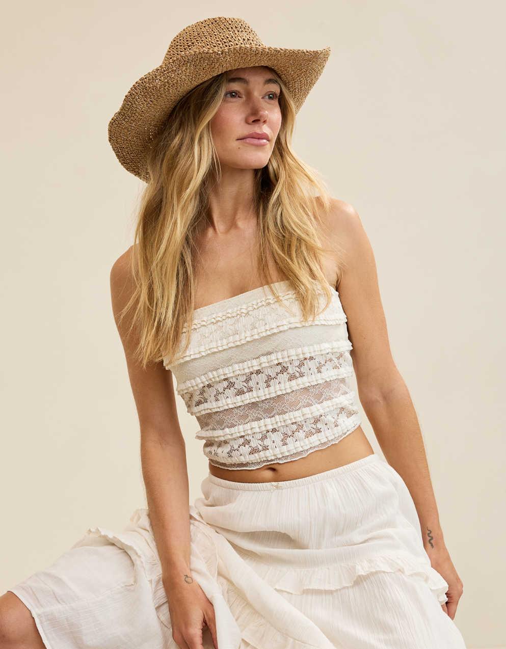 Aerie Shimmer Straw Cowboy Hat
