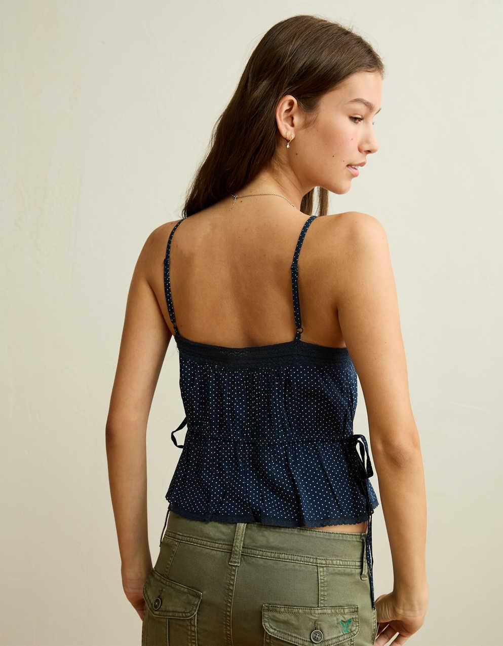 AE Tie-Waist Button-Up Cami