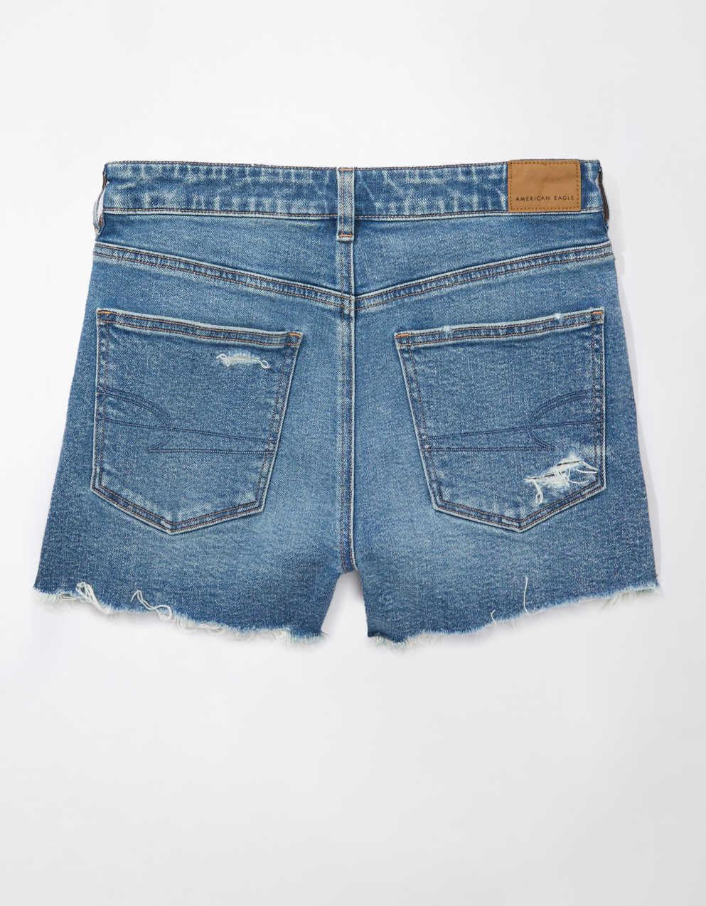 AE Strigid Ripped Denim Mom Short