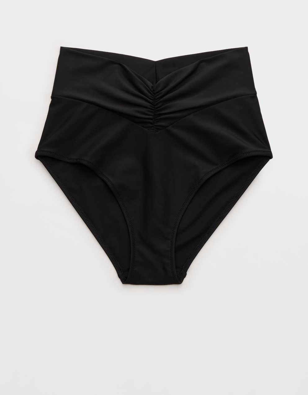 Aerie Ruched High Waisted Full Coverage Bikini Bottom