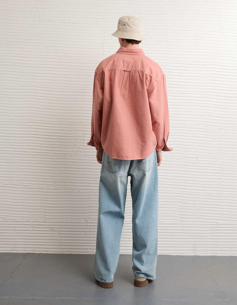 AE Relaxed Oxford Button-Up Shirt