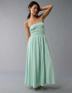 AE Sunchaser Knit Smocked Bodice Midi Dress