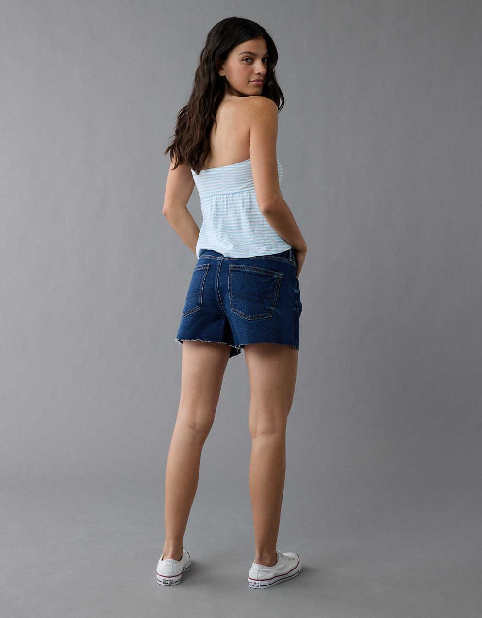 AE Strigid Super High-Waisted Relaxed Denim Short