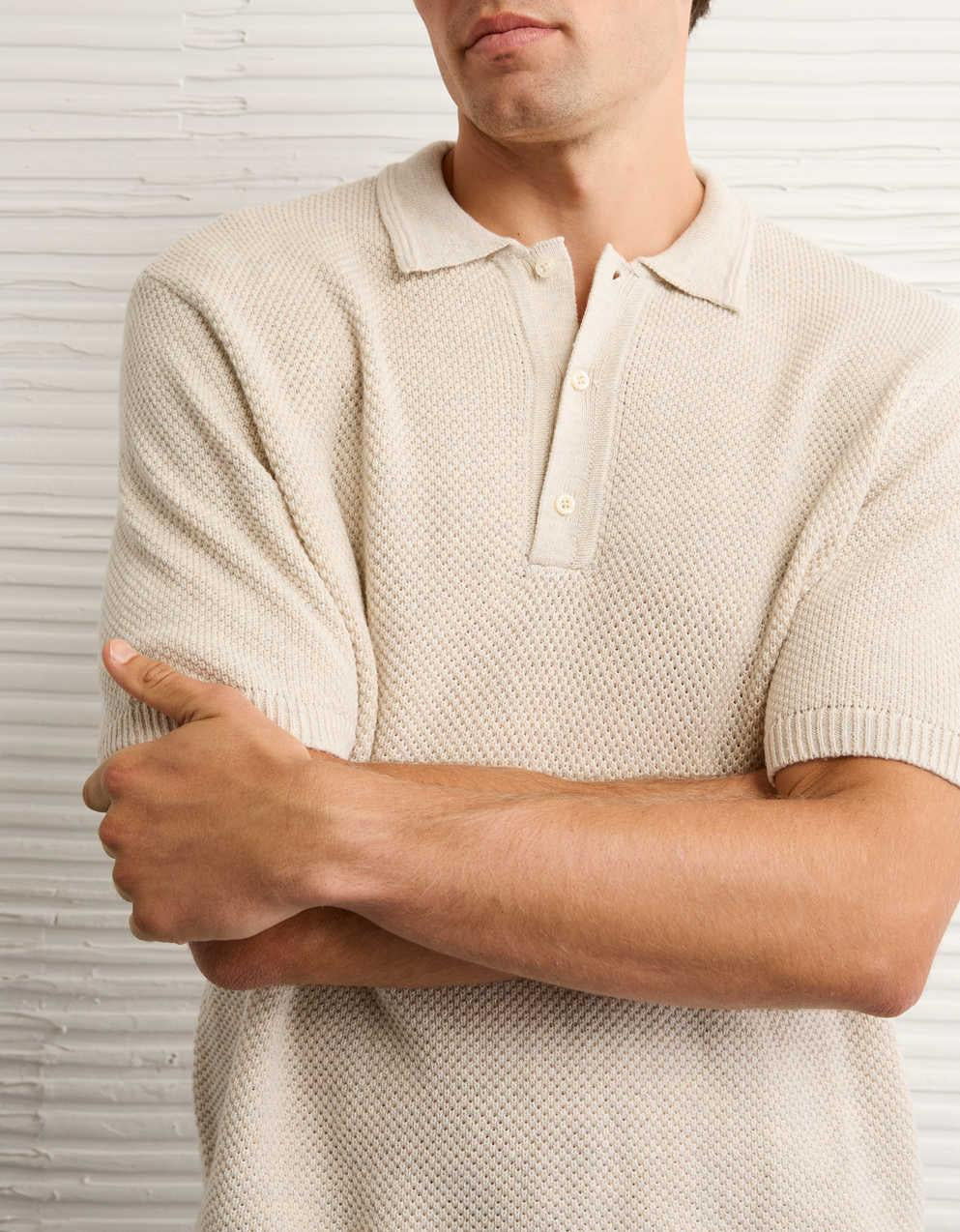 AE 珠地布針織 Polo 衫