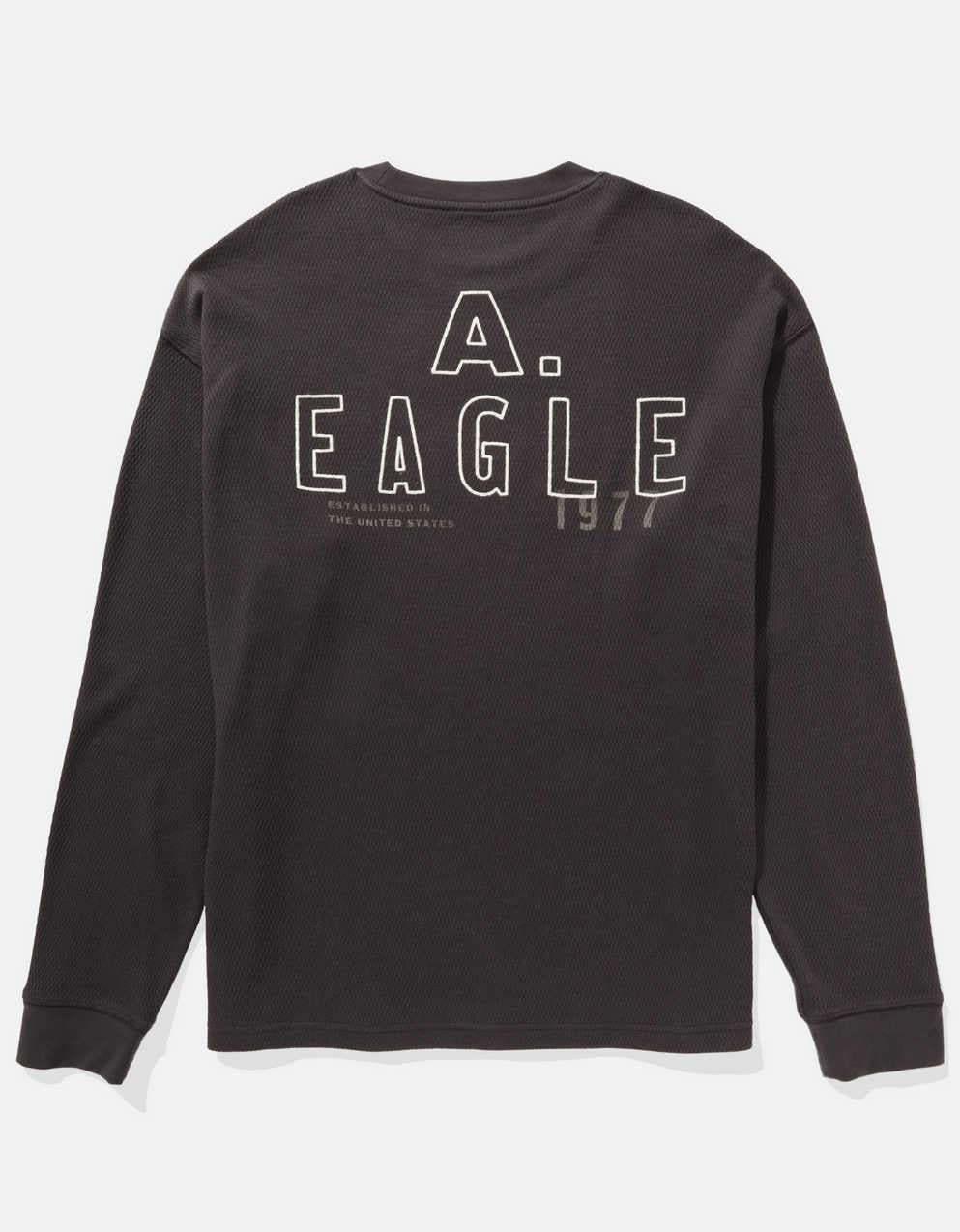 AE Oversized Long-Sleeve Elevated Logo Graphic Thermal T-Shirt