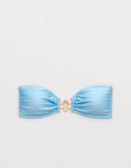 Aerie Floral Clasp Bandeau Bikini Top
